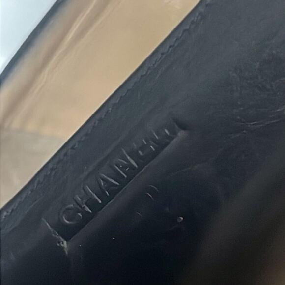 CHANEL OPEN TOE LEATHER PUMPS SIZE 38 - Picture 10 of 10